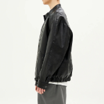 8 seconds Faux Leather Racer Jumper — Black