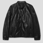 8 seconds Faux Leather Racer Jumper — Black