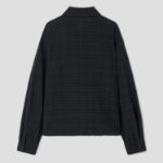8 seconds Sheer Check Shacket — Navy