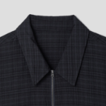 8 seconds Sheer Check Shacket — Navy