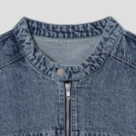 8 seconds Lightweight Denim Racer Jacket — Blue