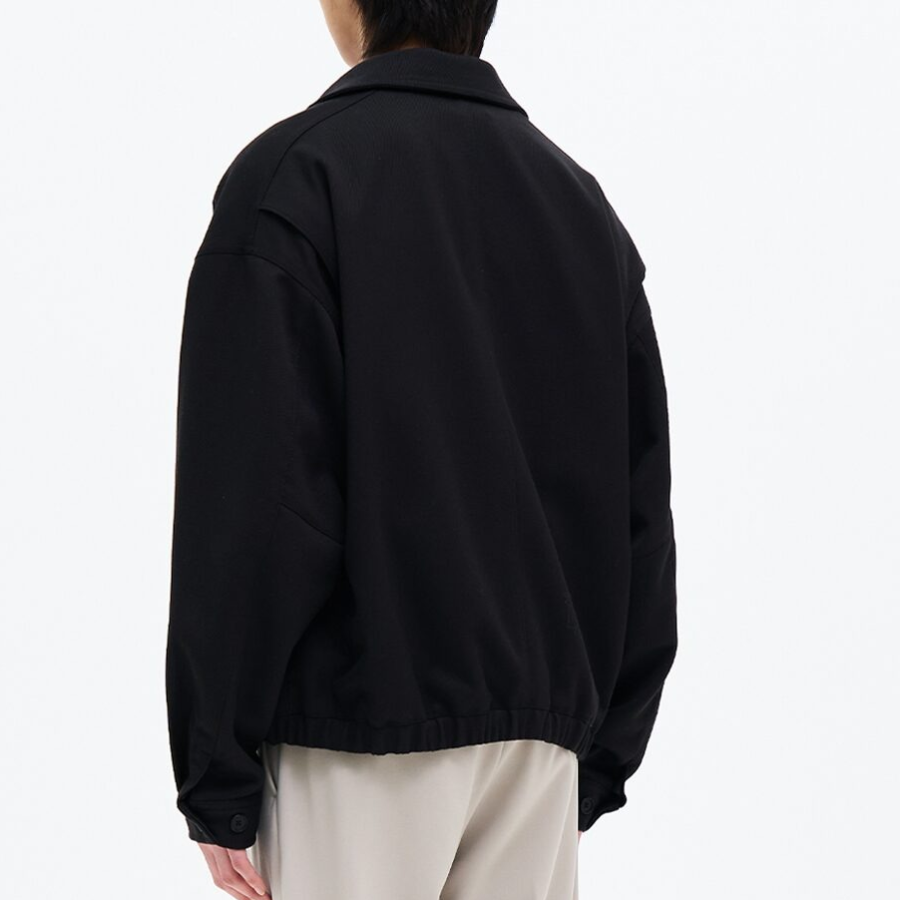8 seconds Heavy Twill Collar Short Blouson — Black