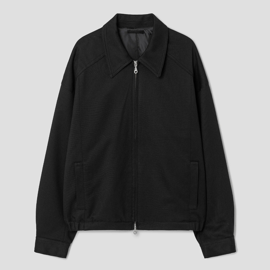 8 seconds Heavy Twill Collar Short Blouson — Black