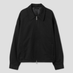 8 seconds Heavy Twill Collar Short Blouson — Black