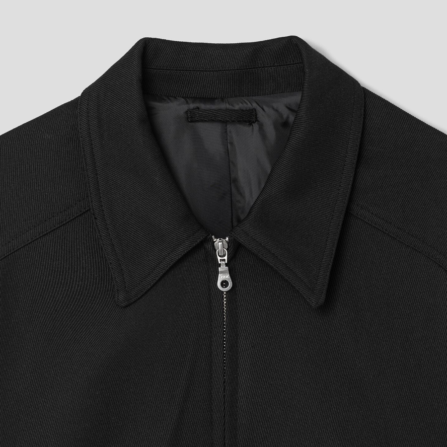 8 seconds Heavy Twill Collar Short Blouson — Black