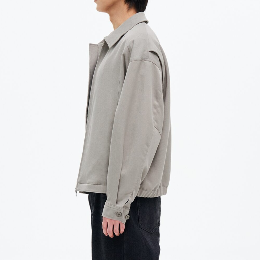 8 seconds Heavy Twill Collar Short Blouson — Beige