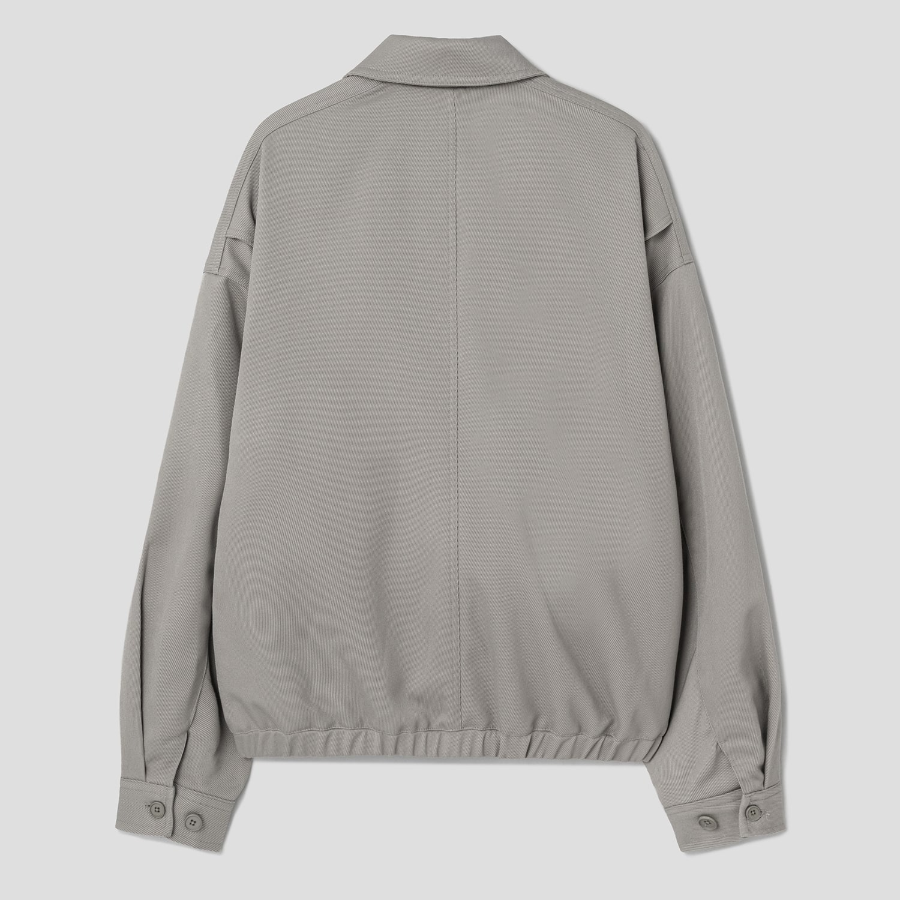 8 seconds Heavy Twill Collar Short Blouson — Beige