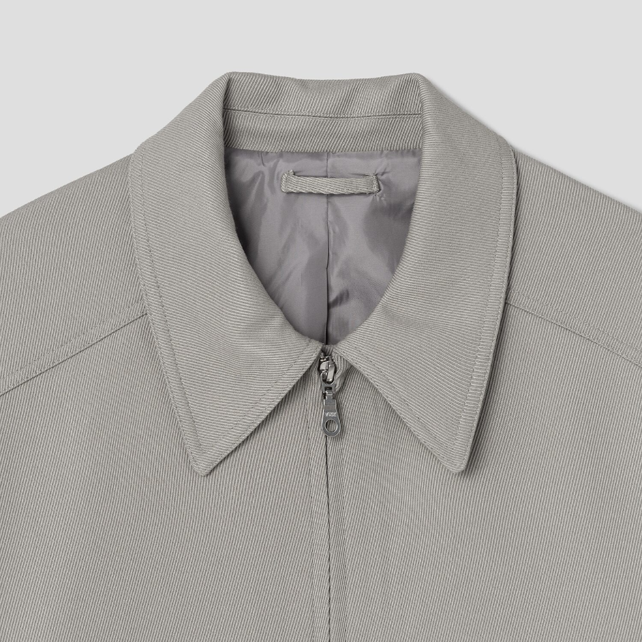 8 seconds Heavy Twill Collar Short Blouson — Beige