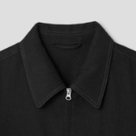 8 seconds Linen Blended Zip-Up Blouson — Black