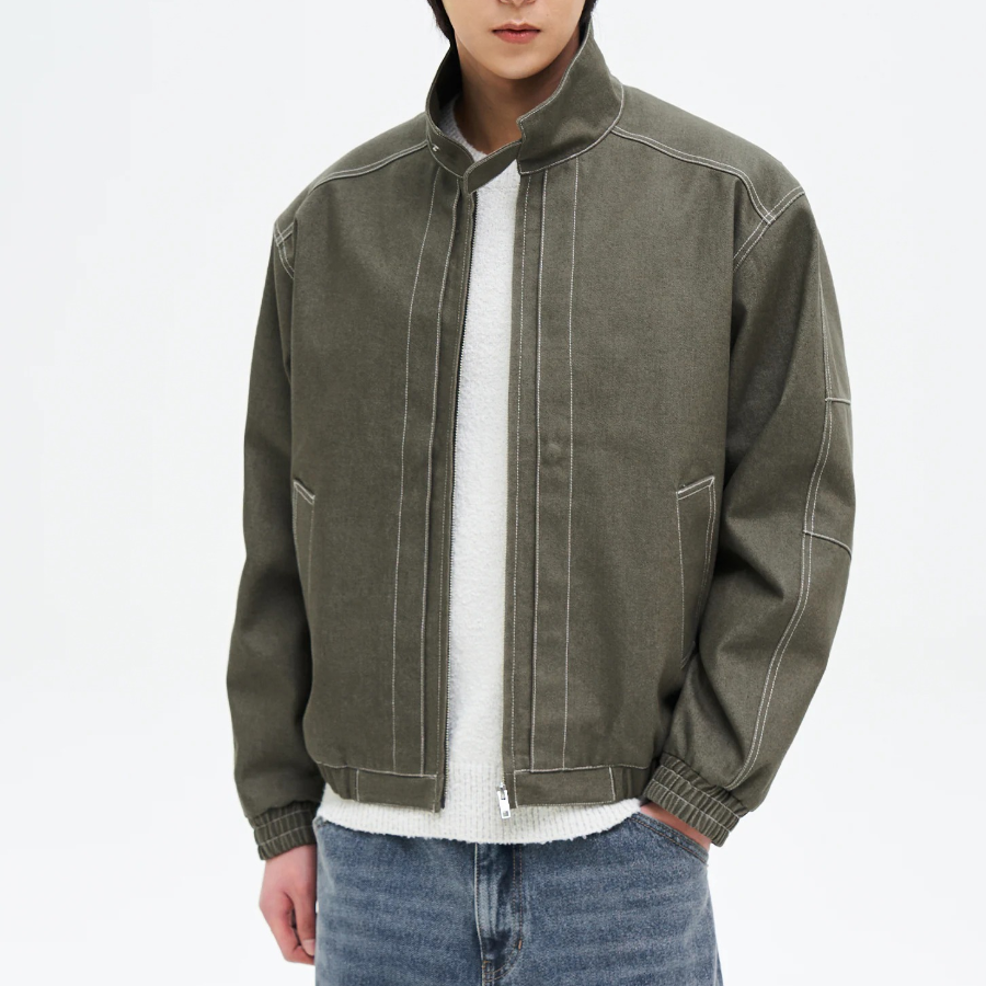 8 seconds Non-Fade Denim Outer — Khaki