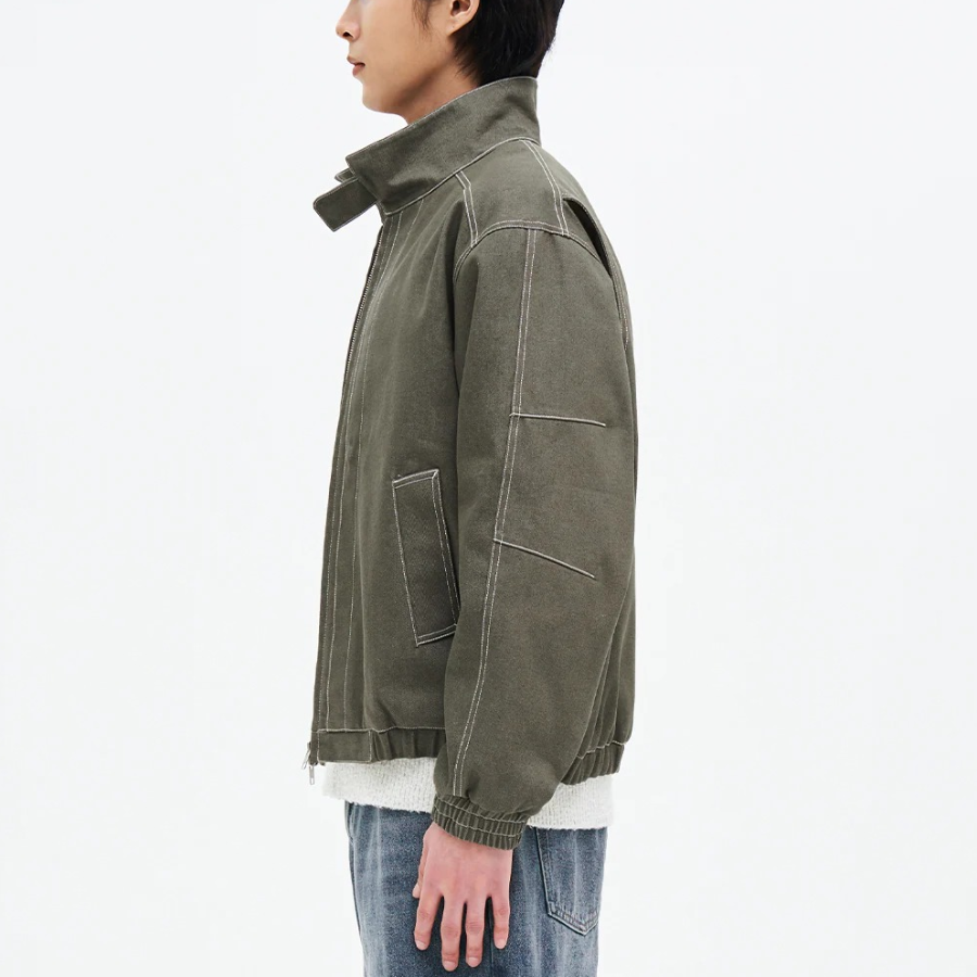 8 seconds Non-Fade Denim Outer — Khaki