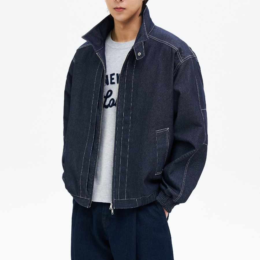 8 seconds Non-Fade Denim Outer — Navy