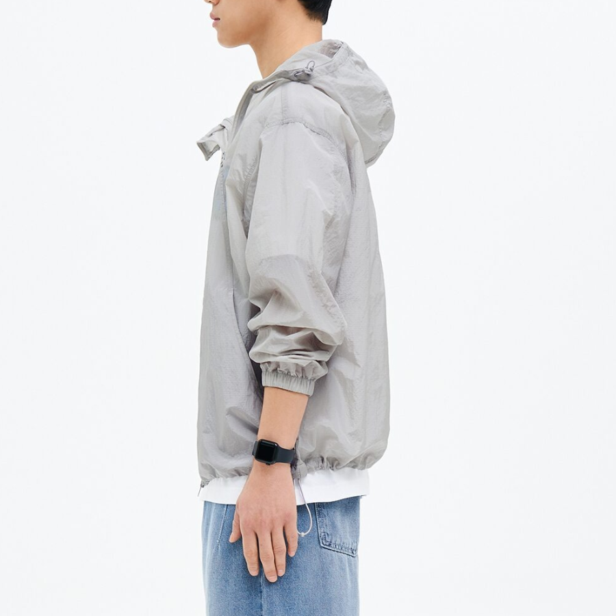 8 seconds Twin Zip-Up Hooded Outer — Light Grey
