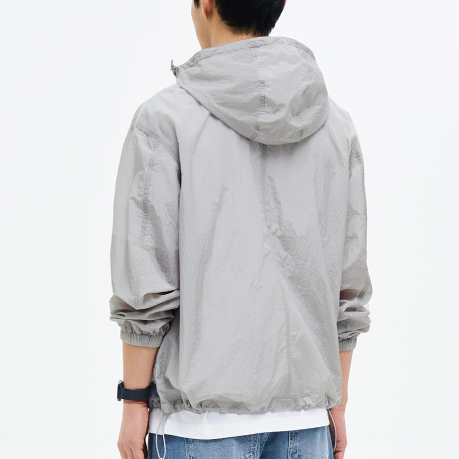 8 seconds Twin Zip-Up Hooded Outer — Light Grey