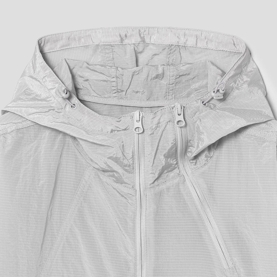 8 seconds Twin Zip-Up Hooded Outer — Light Grey