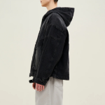 8 seconds Denim Hood Shell Parka — Ash