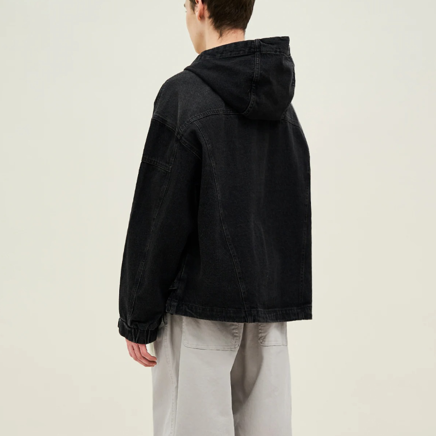 8 seconds Denim Hood Shell Parka — Ash