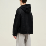 8 seconds Denim Hood Shell Parka — Ash