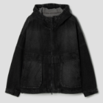8 seconds Denim Hood Shell Parka — Ash