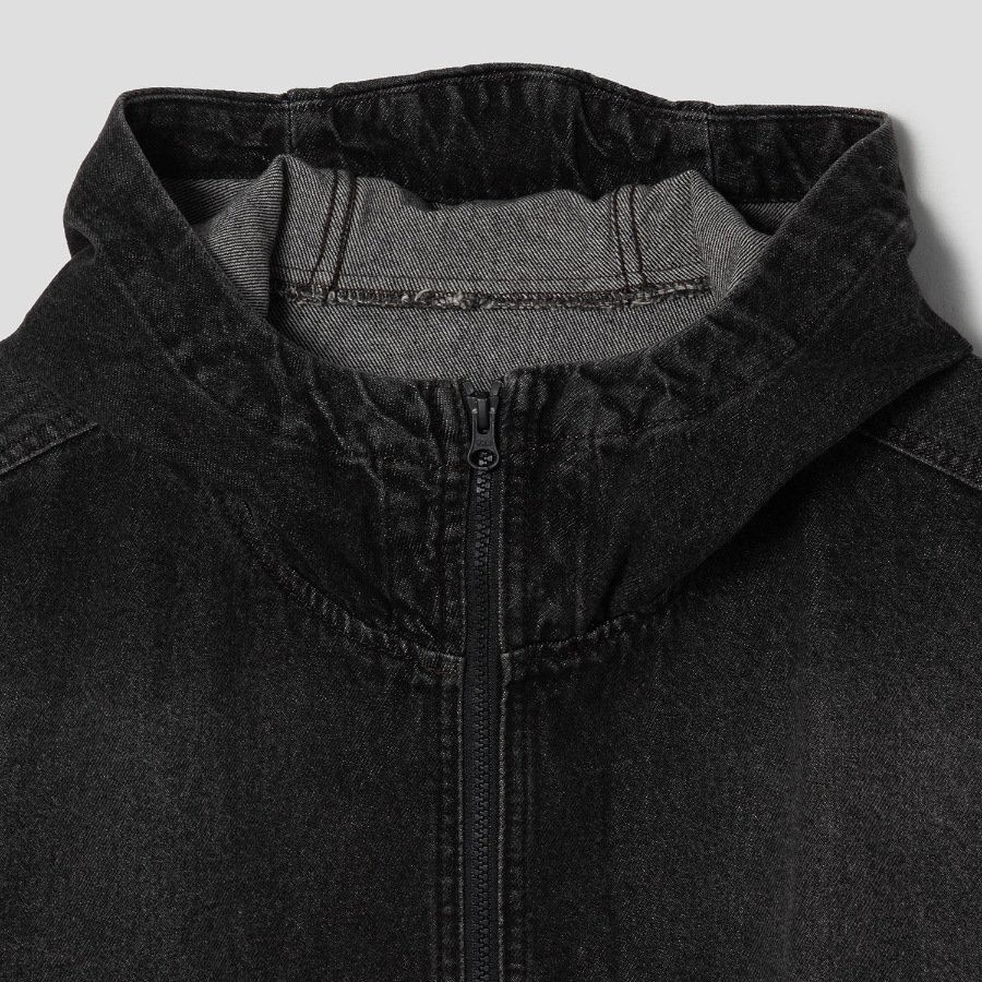 8 seconds Denim Hood Shell Parka — Ash