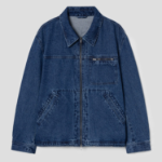 8 seconds Mid-Wash Collar Denim Jacket — Blue