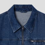 8 seconds Mid-Wash Collar Denim Jacket — Blue