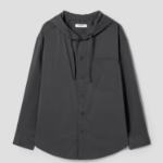 8 seconds Cotton Nylon Hooded Shacket — Ash