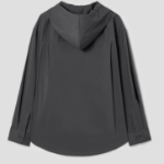 8 seconds Cotton Nylon Hooded Shacket — Ash