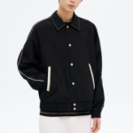 8 seconds Nylon Varsity Jumper — Black