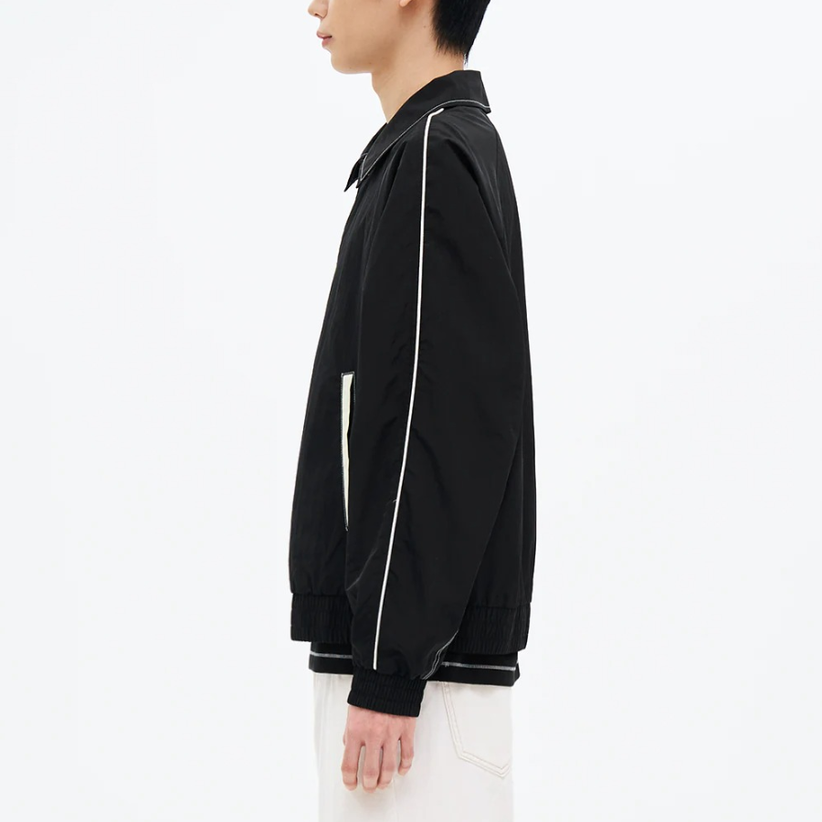 8 seconds Nylon Varsity Jumper — Black