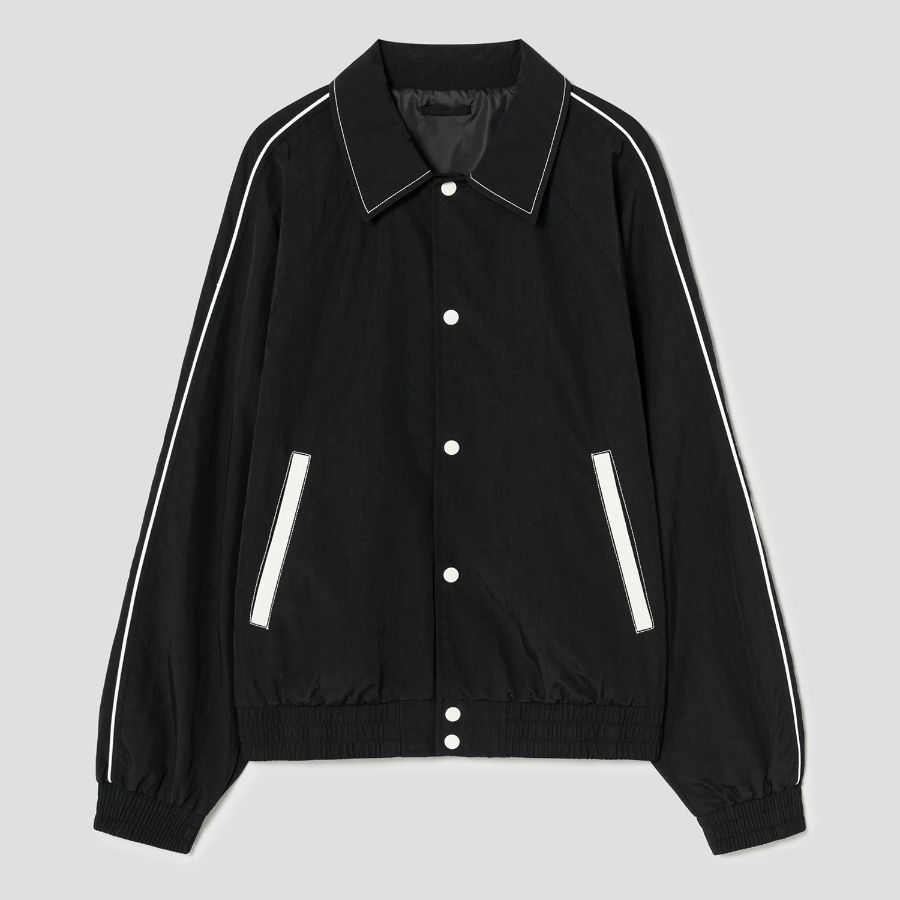 8 seconds Nylon Varsity Jumper — Black