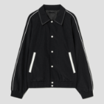 8 seconds Nylon Varsity Jumper — Black