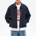 8 seconds Garment Dyed Zip-Up Jacket — Navy