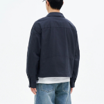 8 seconds Garment Dyed Zip-Up Jacket — Navy