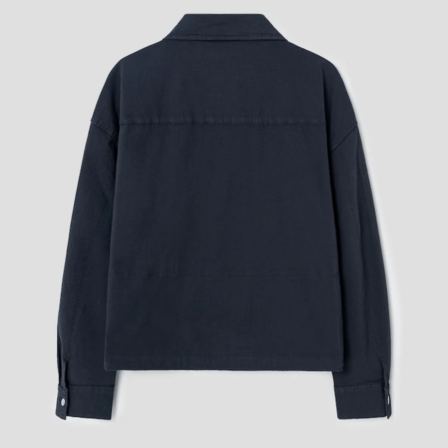 8 seconds Garment Dyed Zip-Up Jacket — Navy