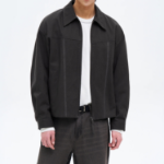 8 seconds Peach Twill Collar Blouson — Ash