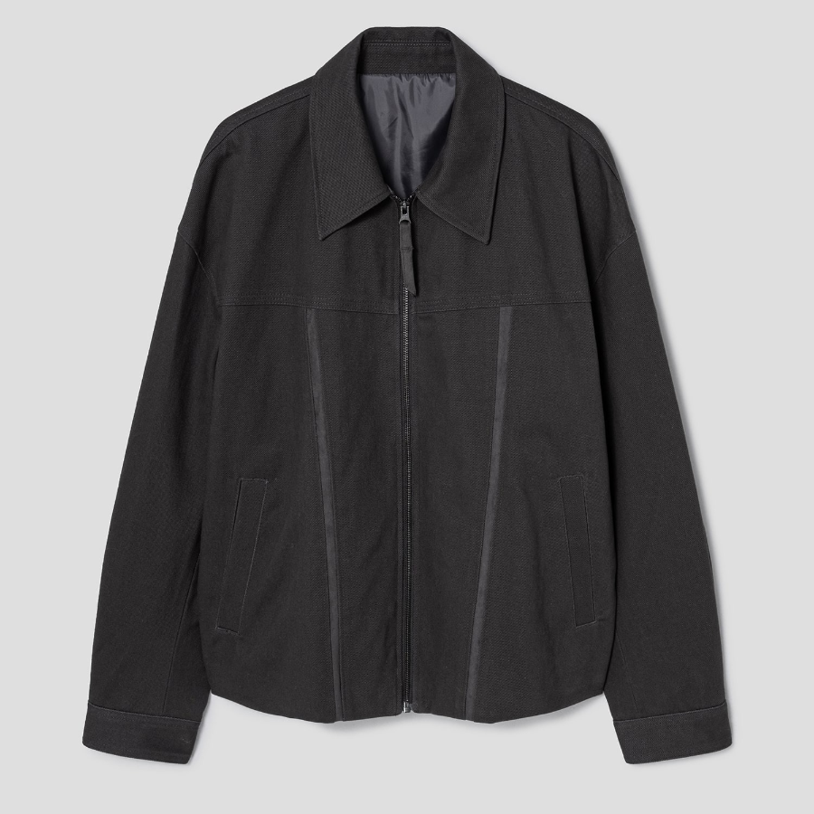 8 seconds Peach Twill Collar Blouson — Ash