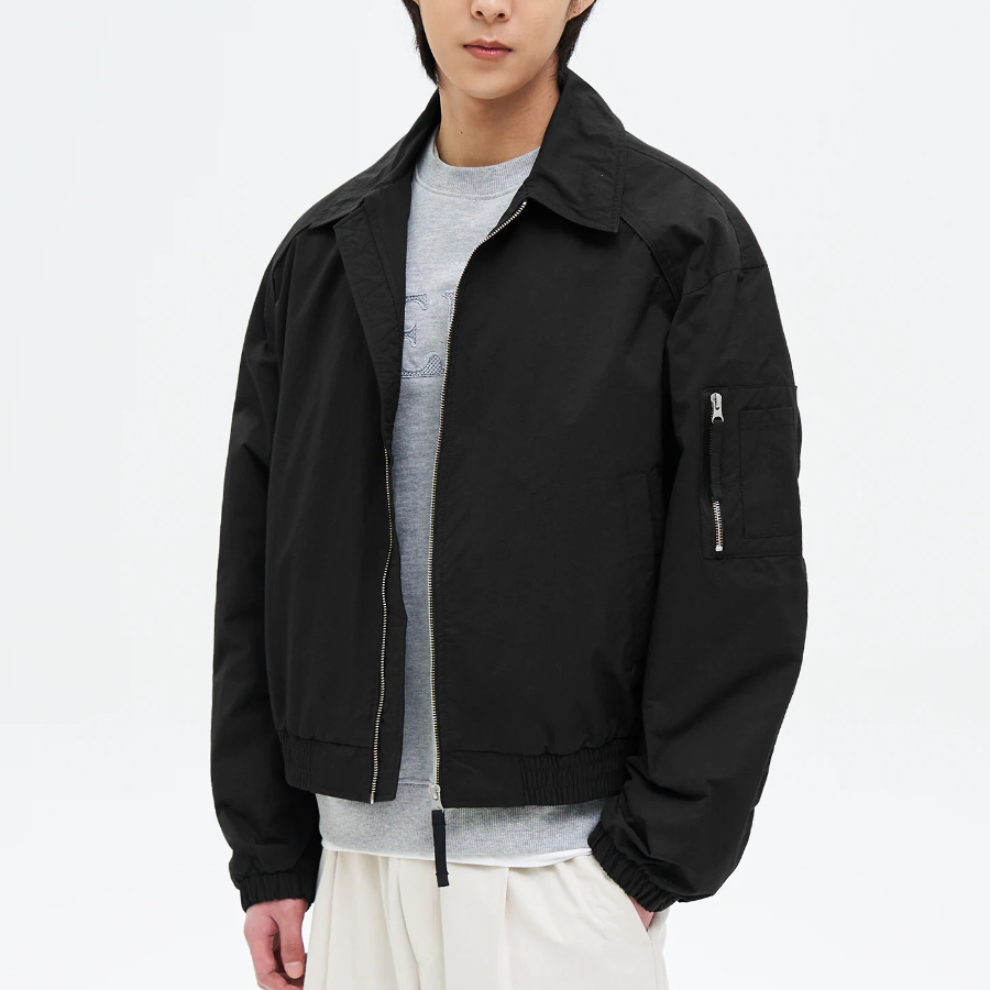 8 seconds Crop Nylon MA-1 — Black