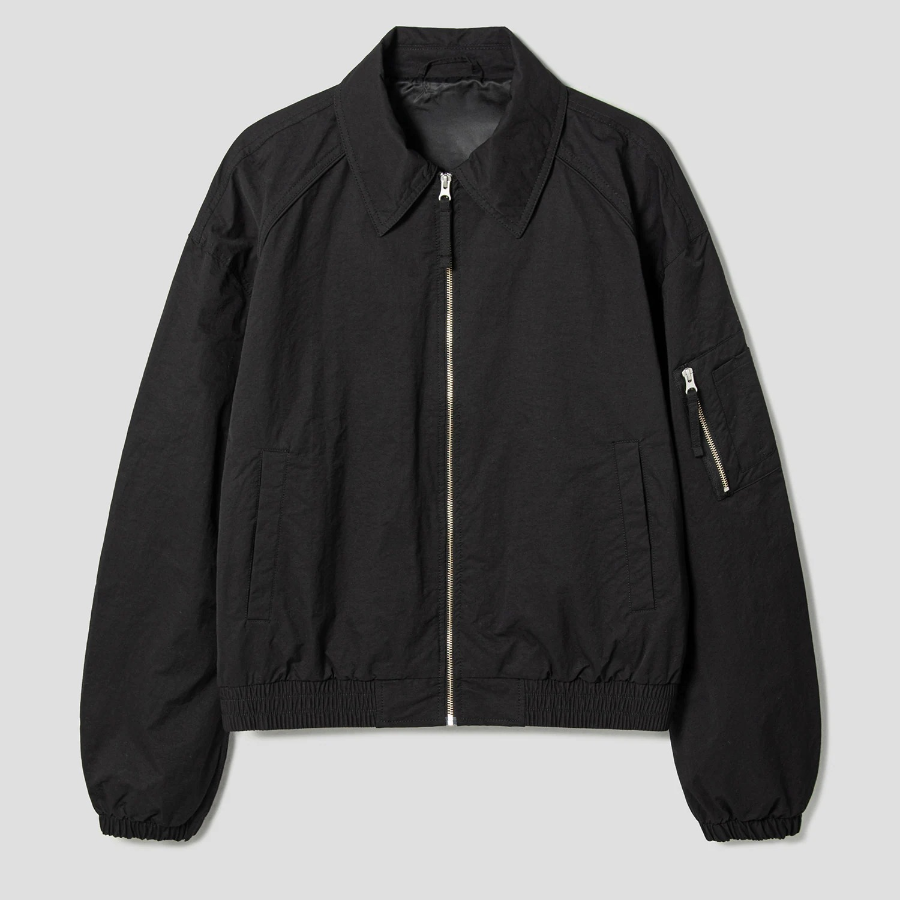 8 seconds Crop Nylon MA-1 — Black