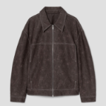 8 seconds Faux Leather Topstitch Jumper — Brown