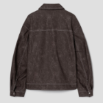 8 seconds Faux Leather Topstitch Jumper — Brown