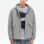 8 seconds Washable Nylon Hooded Bomber — Greу