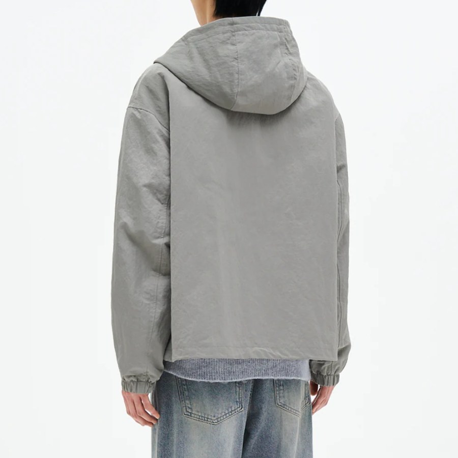 8 seconds Washable Nylon Hooded Bomber — Greу