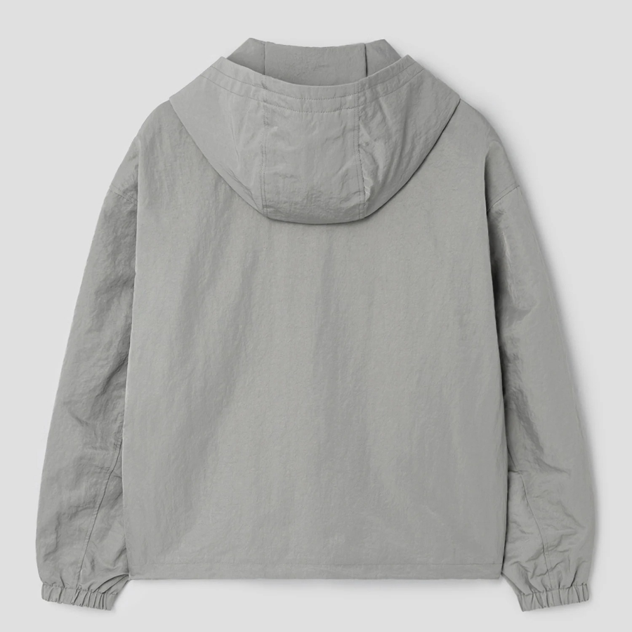 8 seconds Washable Nylon Hooded Bomber — Greу