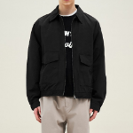 8 seconds Collar Zip-Up Blouson — Black