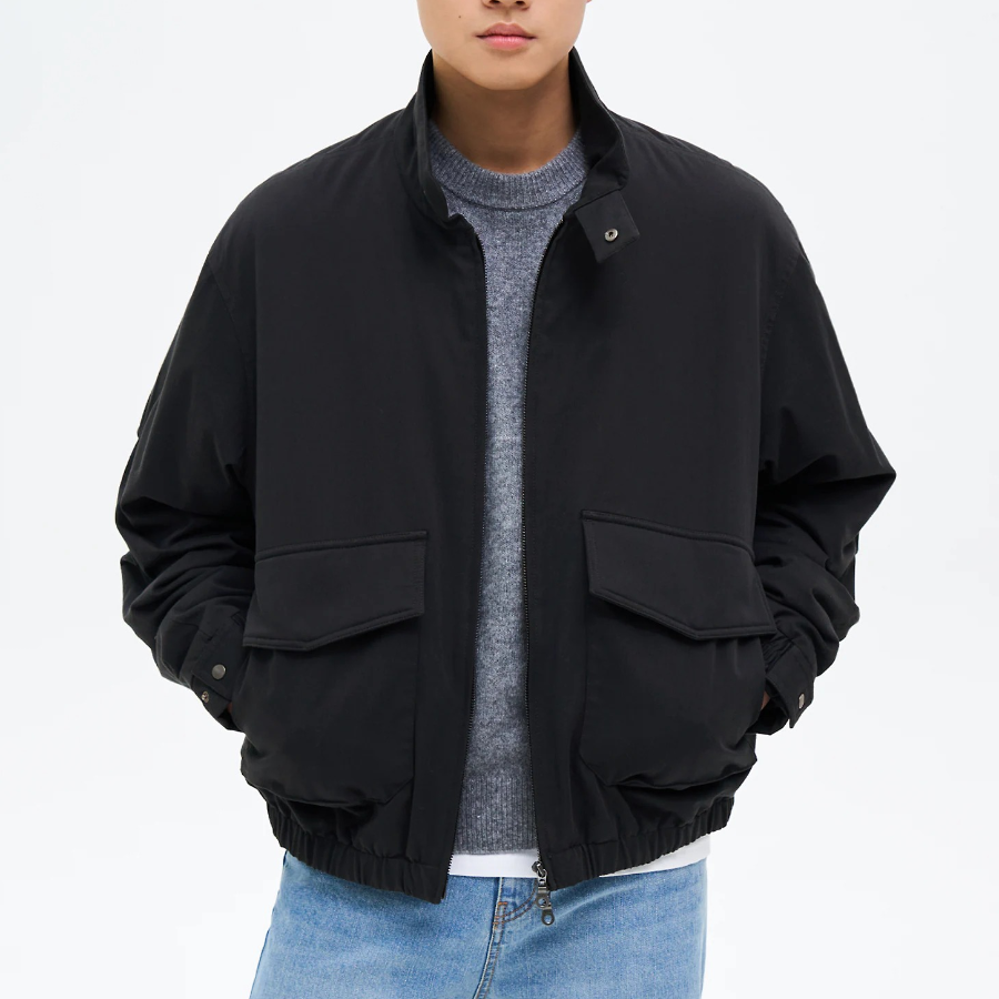 8 seconds Padded Harrington Jacket — Black