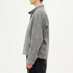 8 seconds Fake Suede Racer Jumper — Light Grey