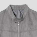 8 seconds Fake Suede Racer Jumper — Light Grey