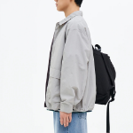 8 seconds Nylon Zip-Up Shacket — Light Grey