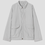 8 seconds Nylon Zip-Up Shacket — Light Grey